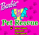 Barbie - Pet Rescue (USA) Title Screen